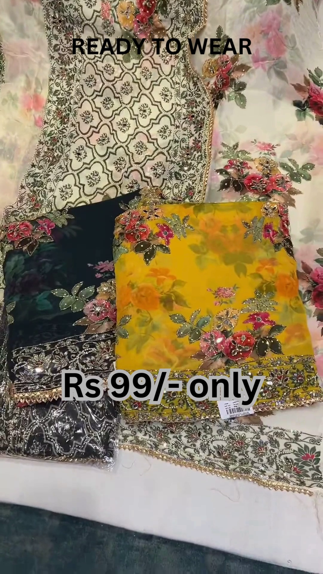 Artisanal White Floral Saree with Gilded Lace Edging - Image 2